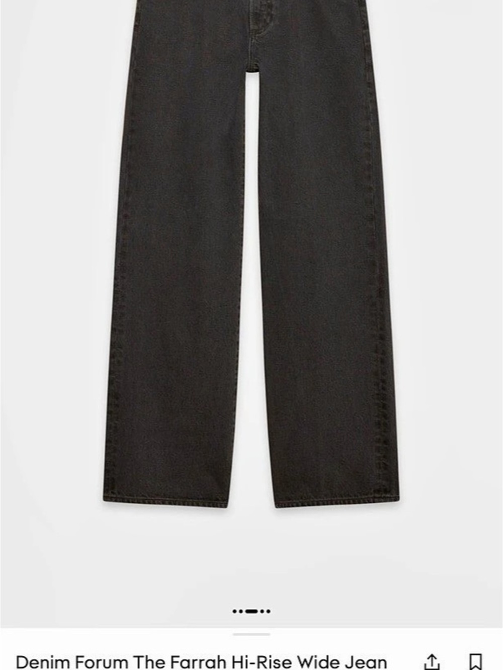 Denim Forum Farrah Hi-Rise Wide Jean Black